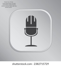 microphone web icon, flat design