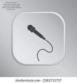 microphone web icon, flat design