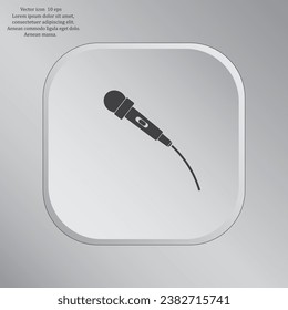 microphone web icon, flat design