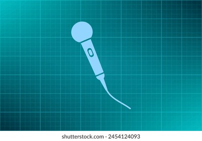 microphone web icon, flat design