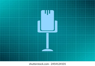 microphone web icon, flat design