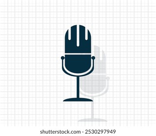 Mikrofon-Websymbol, flaches Design