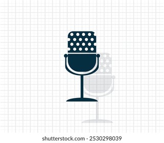 microphone web icon, flat design