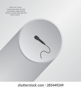 microphone web icon, flat design