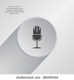 microphone web icon, flat design
