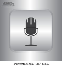 microphone web icon, flat design