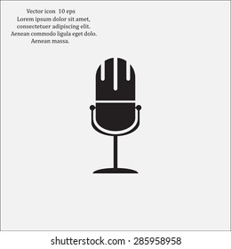 microphone web icon, flat design