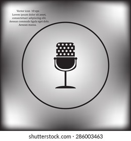 microphone web icon, flat design
