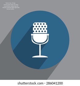 microphone web icon, flat design