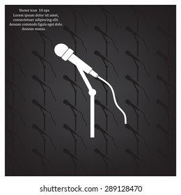 microphone web icon, flat design