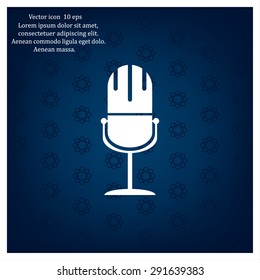 microphone web icon, flat design