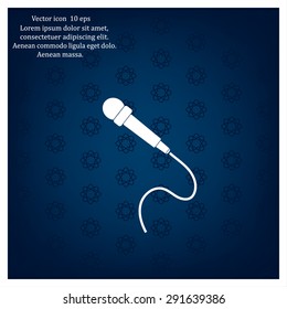 microphone web icon, flat design
