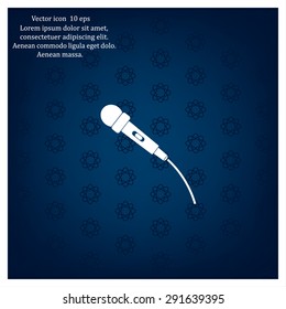 microphone web icon, flat design