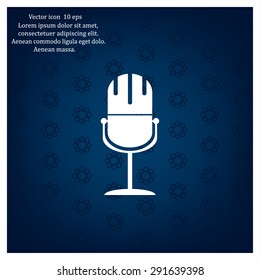 microphone web icon, flat design