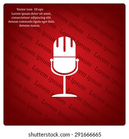 microphone web icon, flat design