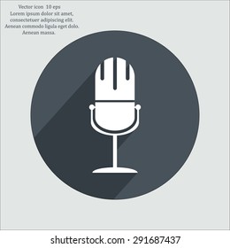 microphone web icon, flat design