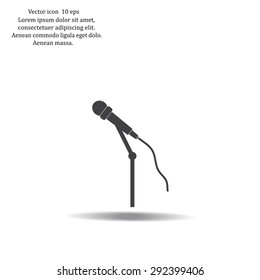 microphone web icon, flat design