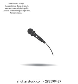 microphone web icon, flat design