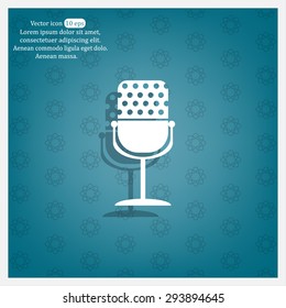 microphone web icon, flat design
