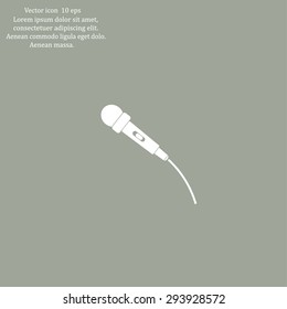 microphone web icon, flat design