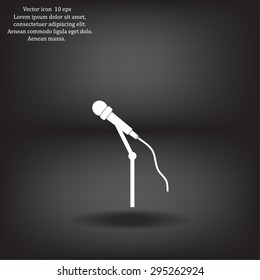 microphone web icon, flat design