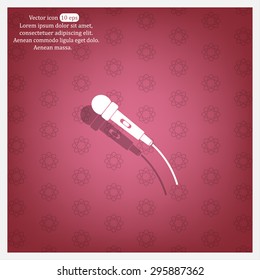 microphone web icon, flat design