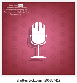 microphone web icon, flat design