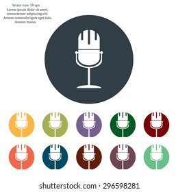 microphone web icon, flat design