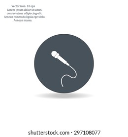 microphone web icon, flat design