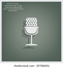 microphone web icon, flat design