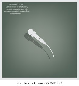 microphone web icon, flat design