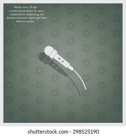 microphone web icon, flat design