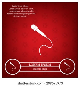 microphone web icon, flat design