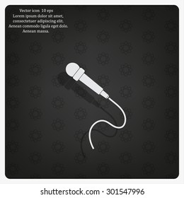 microphone web icon, flat design