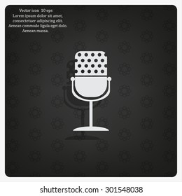 microphone web icon, flat design