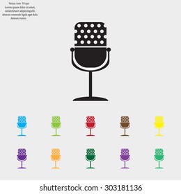 microphone web icon, flat design