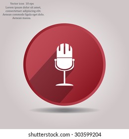microphone web icon, flat design