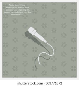 microphone web icon, flat design