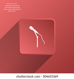 microphone web icon, flat design