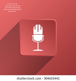 microphone web icon, flat design