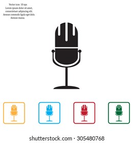 microphone web icon, flat design