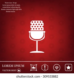 microphone web icon, flat design
