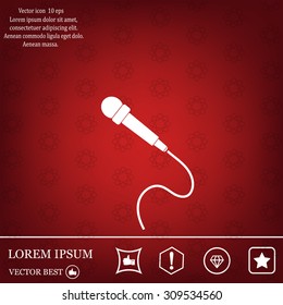 microphone web icon, flat design