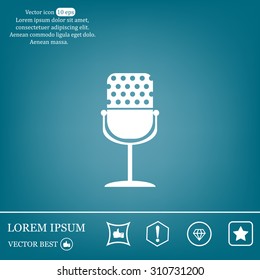 microphone web icon, flat design