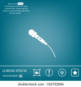 microphone web icon, flat design
