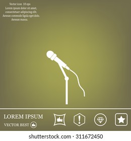 microphone web icon, flat design
