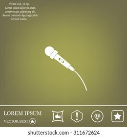 microphone web icon, flat design