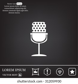 microphone web icon, flat design