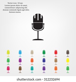 microphone web icon, flat design