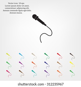 microphone web icon, flat design